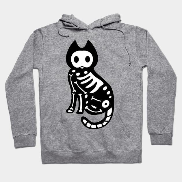 Skeleton cat Hoodie by KaisPrints